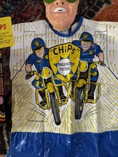 VINTAGE Ben Cooper TV / COMIC Costume & Mask - CHiPs Vintage 1978 famous faces picture