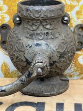 Antique Arcade Crystal Cast Iron Coffee Grinder No Glass Primitive Grinder As Is picture