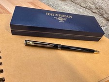 Waterman Exclusive Black Lacquer & Gold Ballpoint Pen | NOS | Branded ARCO Spark picture