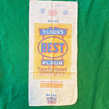 Yukon's Best Vintage Flour Sack 24 Lbs Cotton Cloth Advertising Print Yukon OK picture