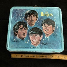 Vintage - 1965 - The Beatles - Blue Metal Lunchbox by Aladdin Industries picture