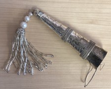 Tussie Mussie Vintage Silver Christmas Ornament  Xmas Tree Decor picture
