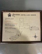 Old Las Vegas Riviera Hotel Casino Resort Vintage Exit Sign Room Suite picture