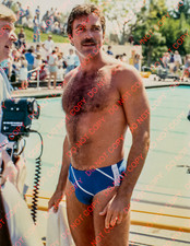 Tom Selleck, Barechest, Speedo, Shirtless, Beefcake, Gay Interest, 8.5x11 Photo picture