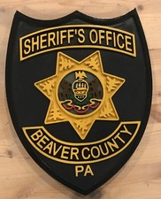 Police Beaver County 3D routed Patch Plaque Sign Custom picture
