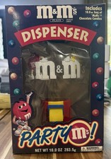 M&M's Party M’s Candy Dispenser Vintage Collectible With Box picture