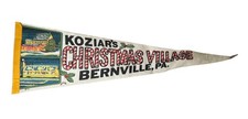 Koziar's Christmas Village Bernville PA Pennant Felt Vintage 24