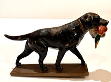 Clair Monte Bronze Sculpture Labrador Retriever With Duck Painted picture