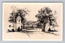 White Sulphur Springs WV, The Greenbrier Entrance, Vintage c1951 Postcard picture