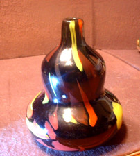 Wonderful Italian MCM Hand Blown Murano Art Glass Bottle Lava Vase picture