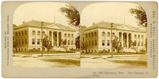 WYOMING STEREOVIEW - Cheyenne - Carnegie Library - Ed Tangen c1907 picture