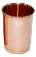 100% Copper Drinking Glass Cup Tumbler Mug 300 ml Ayurveda Health yoga picture