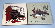 Cleo Teissedre Earthtones Hand‑Painted Ceramic Tiles Southwestern Art Tucson AZ picture