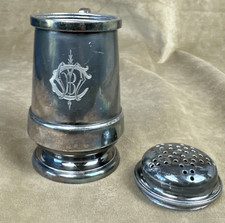 Antique Middletown Plate Co Quadruple Plate Muffineer Sugar Shaker Monogrammed picture