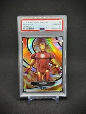 Iron Man 2025 Kakawow Aura Marvel Orange Refractor /75 SSP #54 PSA 10 picture