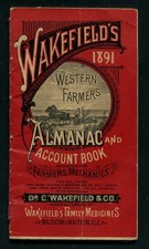 Wakefield's Western Farmers Almanac & Account Book, 1891 picture