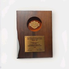RARE One Of A Kind 25 Yr Harley-Davidson Dealership Plaque 1986 picture