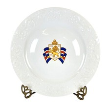 Vtg Bundles For Britain WWII Steubenville Plate Coat Of Arms Embossed Rim 9