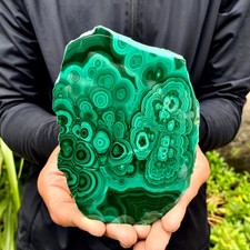 1.37LB Natural Green Malachite Slab Quartz Crystal Slice Ore Specimen Healing picture