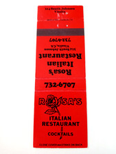 Vintage Matchbook: Rosa's Italian Restaurant, Visalia, CA picture