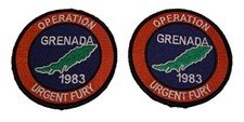 OPERATION URGENT FURY GRENADA 1983 TWO 2 PATCH GIFT SET VETERAN picture