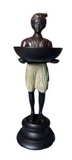 Vintage Patinated Bronze Cold-painted Indian Personal Butler Figurine picture