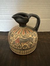Greek Small Pitcher Handmade Hand Painted  Museum  Replica  By  G. Lioulias picture