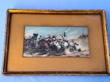 Vintage Battle Scene Charge of the Cuirassiers Napoleon Waterloo War Soldier picture