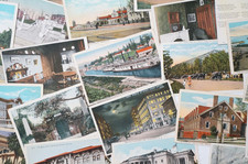 White Border Old Postcard LOT of 50 Unused USA 1915-1930 Views Vintage Post Card picture