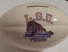 Vintage LSU Tigers Death Valley Tiger Stadium Ceramic Football Bank 6