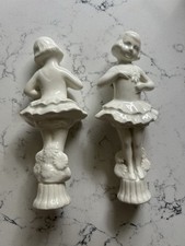 Vintage Porcelain Ballerina Figurine with Tutu And Flowers, Germany picture