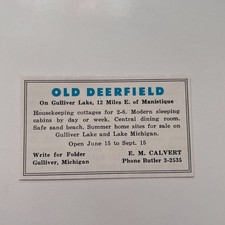 Old Deerfield E. M. Calvert Gulliver 1958 MI Ad TAK3-S24 picture