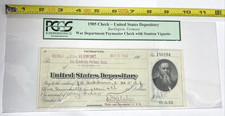 1905 U.S. Depository War Department Paymaster Check With Stanton Vignette PCGS picture