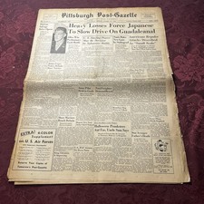 Vintage Pittsburgh Post-Gazette Newspaper 10-29-1942 - Heavy Losses Force Jap…. picture