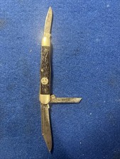 Vintage 1960s Camillus USA Boy Scout BSA Folding Fishing Knife Scaler picture