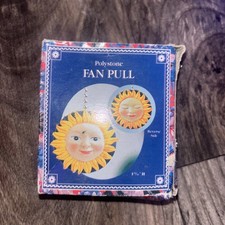 Vintage Polystone Fan Pull  New In Box  picture