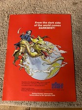 Original 1987 11- 8 1/4''. Dark Mist World Games arcade video game AD FLYER picture