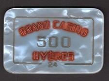 Grand Casino Hyères 500fr Gaming plaque, Hyères FR picture