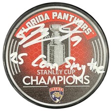 Sam Bennett Autographed Florida Panthers 2025 Conn Smythe Stanley Cup Champs Log picture