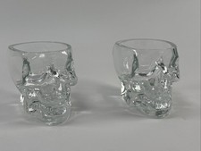 NEW Crystal Head Vodka Skull Shot Clear Glasses 2 oz Set of 2 picture
