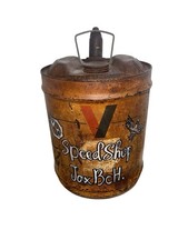 Hand Painted Vintage 5 Gallon Oil Can Jax Beach Speed Shop picture