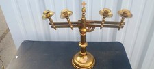 4 Candle Adjustable  Church Candelabra VTG  Adjustable Arms Heavy No Makers Mark picture