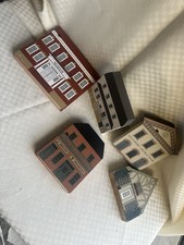 1988-1991 Retired Vintage The Cat's Meow Wooden Shelf Sitter Town Building Lot 5 picture