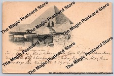 Great Sphinx & Pyramid of Cheops GIZA Egypt Antique Collotype Cover 1900 picture