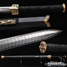 43'' Chinese Sword Han Jian Pattern Steel Brass Fittings Battle Ready Sharp Edge picture