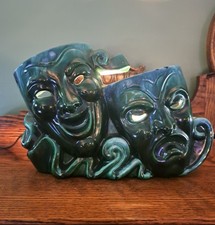 RARE Vintage Royal Haeger Comedy Tragedy Mask TV Lamp Mid Century Modern MCM picture