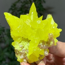 110G Beautiful Minerals ** LARGE NATIVE SULPHUR OnMATRIX Sicily- FREE picture