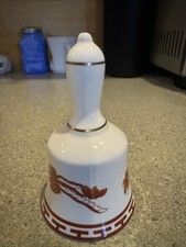 This is a vintage Coalport bone china bell in the Indian Tree Coral pattern. picture