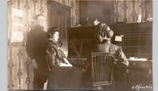 SWITCHBOARD OPERATOR LADIES c1910 postcard interior real photo rppc occupational picture