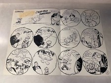 HUMPHREY #21 original art HUGE DOUBLE SPLASH KREMER 1952 SNOW DOG PUNISH CAT picture